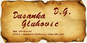 Dušanka Gluhović vizit kartica